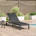 vidaXL Leżak Czarny 206 x 62.5 x 74 cm polirattan