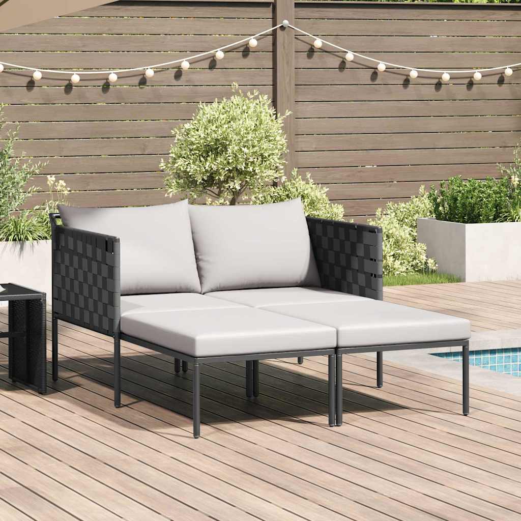 vidaXL Leżak Antracyt 153 x 115 x 69.5 cm Stal malowana proszkowo