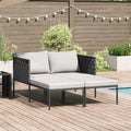 vidaXL Leżak Antracyt 153 x 115 x 69.5 cm Stal malowana proszkowo