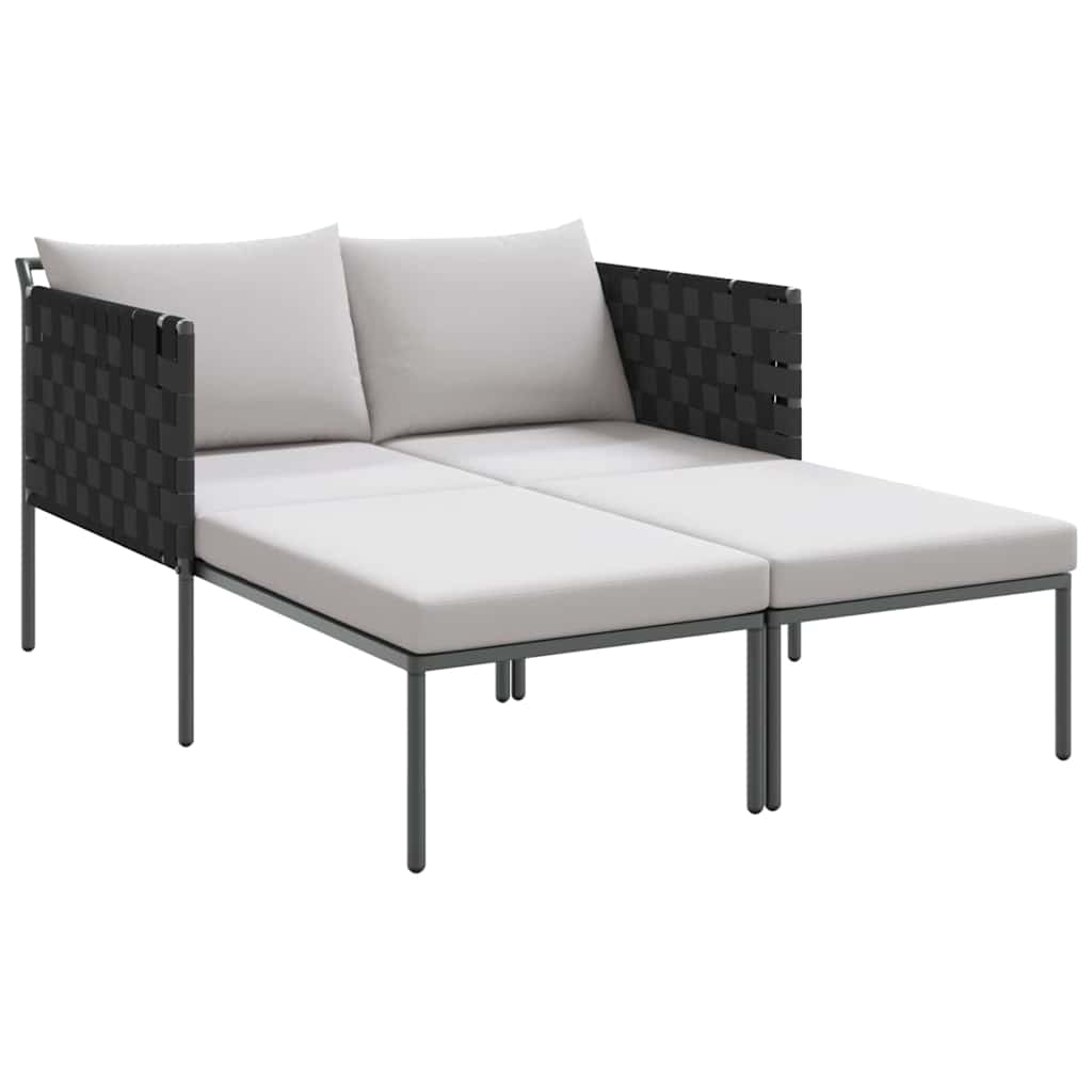 vidaXL Leżak Antracyt 153 x 115 x 69.5 cm Stal malowana proszkowo