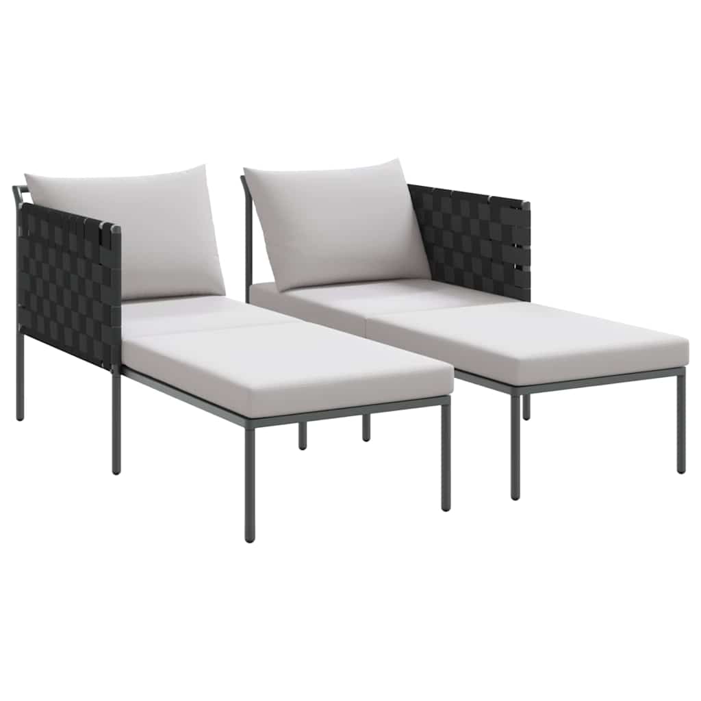vidaXL Leżak Antracyt 153 x 115 x 69.5 cm Stal malowana proszkowo