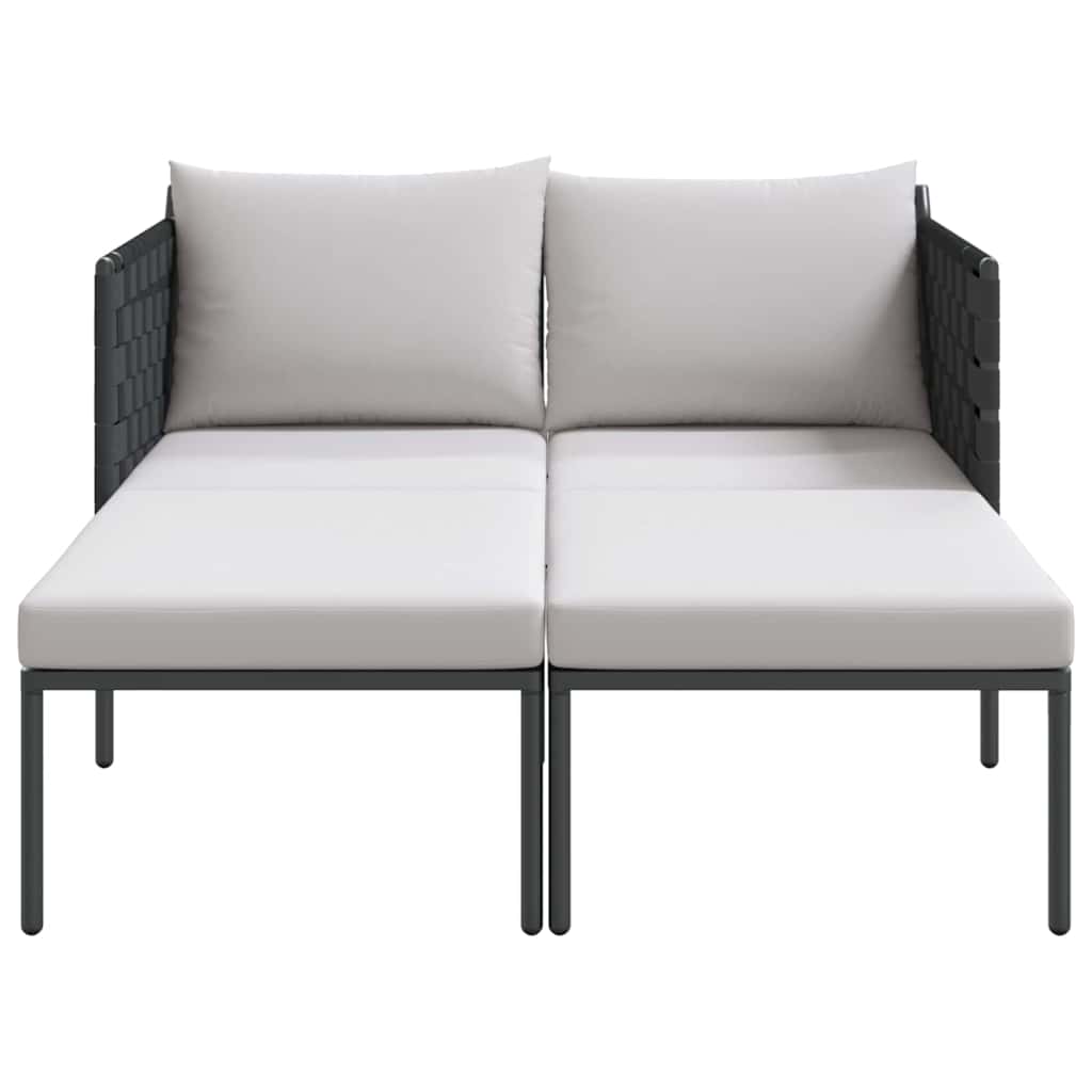 vidaXL Leżak Antracyt 153 x 115 x 69.5 cm Stal malowana proszkowo