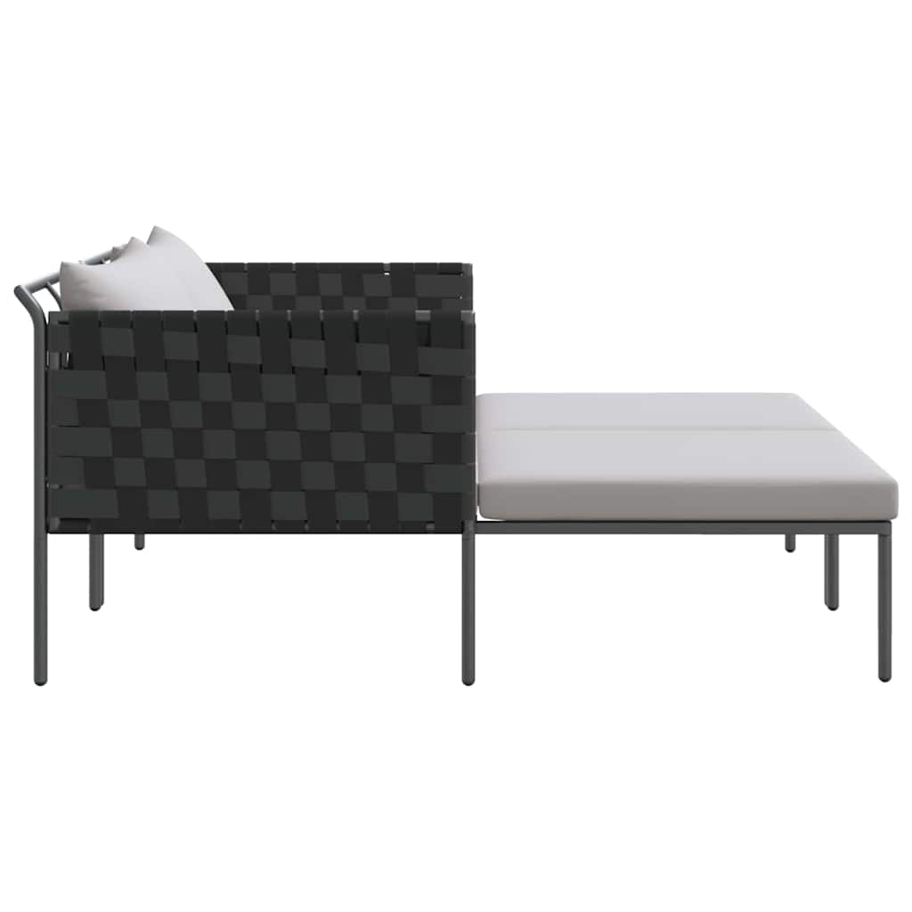 vidaXL Leżak Antracyt 153 x 115 x 69.5 cm Stal malowana proszkowo