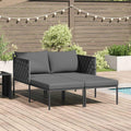 vidaXL Leżak Antracyt 153 x 115 x 69.5 cm Stal malowana proszkowo