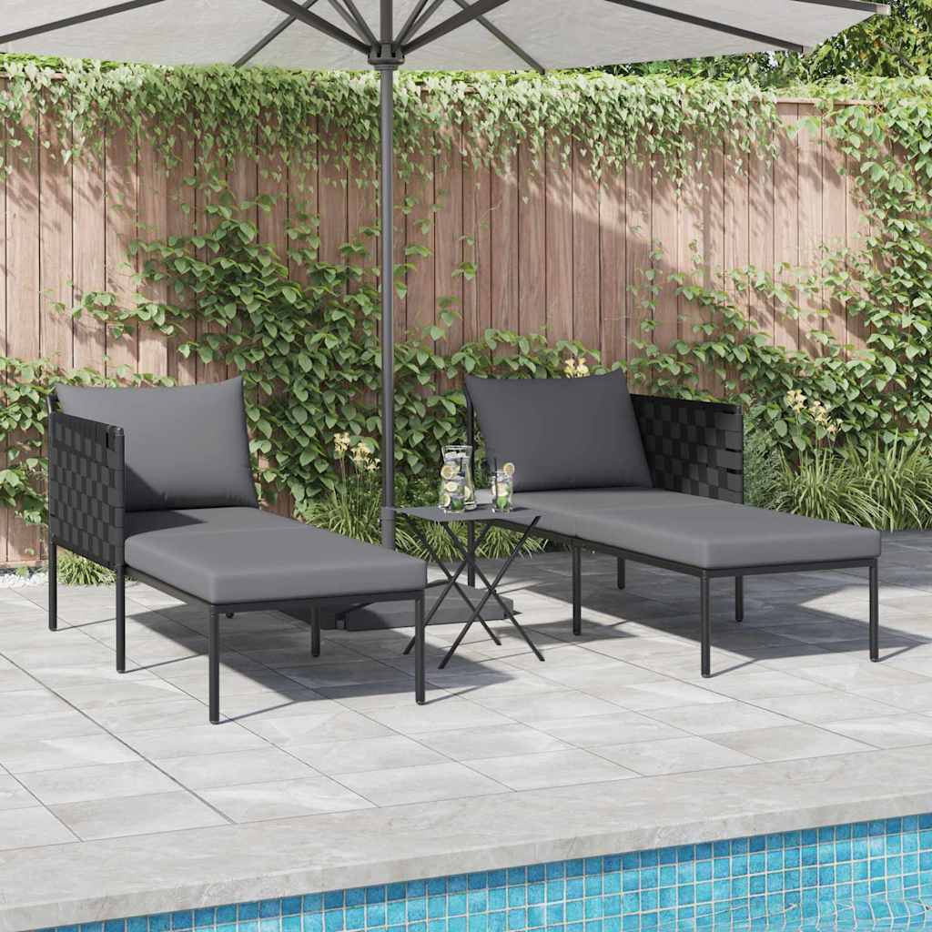 vidaXL Leżak Antracyt 153 x 115 x 69.5 cm Stal malowana proszkowo