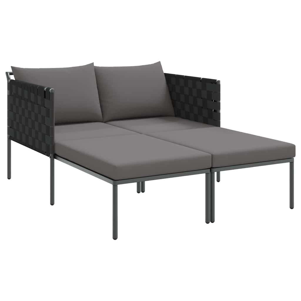 vidaXL Leżak Antracyt 153 x 115 x 69.5 cm Stal malowana proszkowo