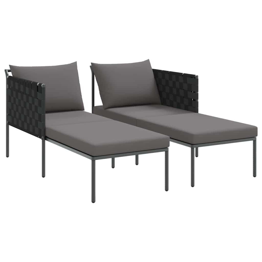 vidaXL Leżak Antracyt 153 x 115 x 69.5 cm Stal malowana proszkowo