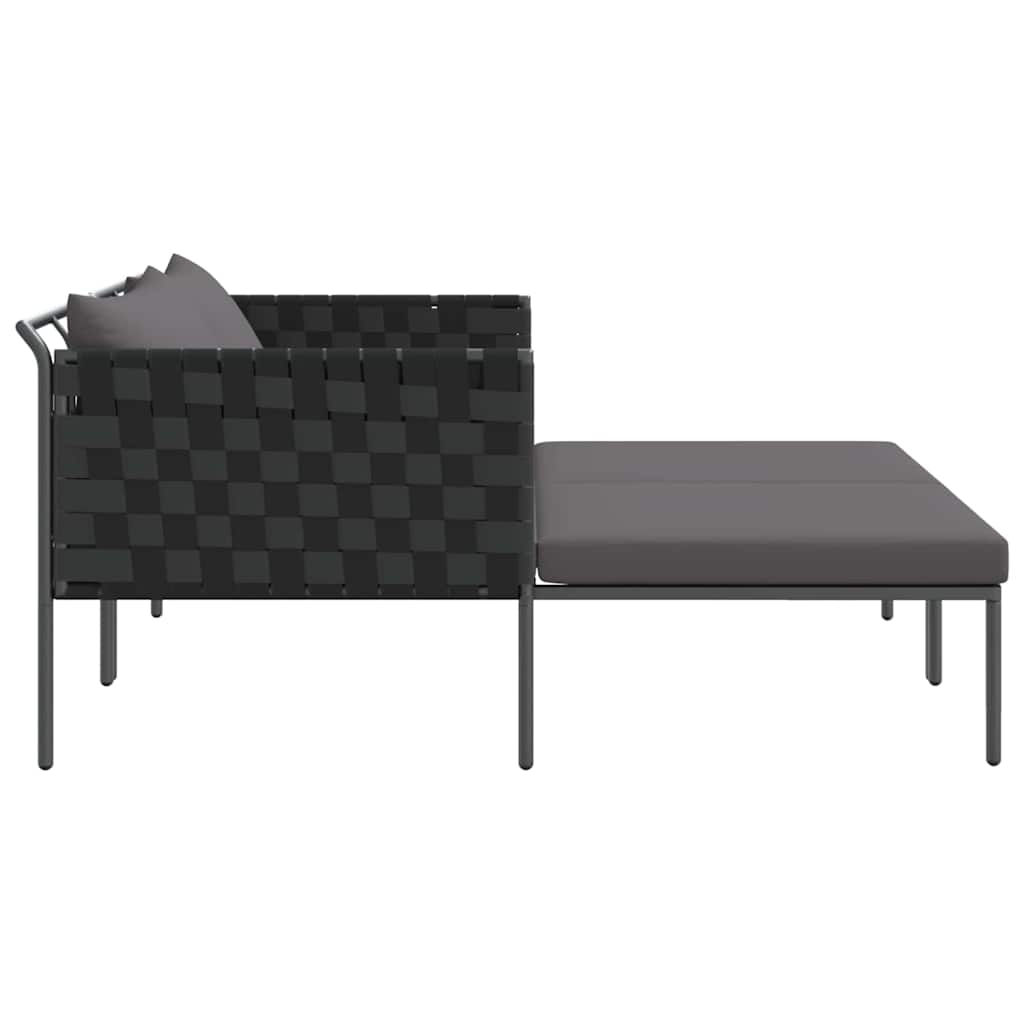 vidaXL Leżak Antracyt 153 x 115 x 69.5 cm Stal malowana proszkowo
