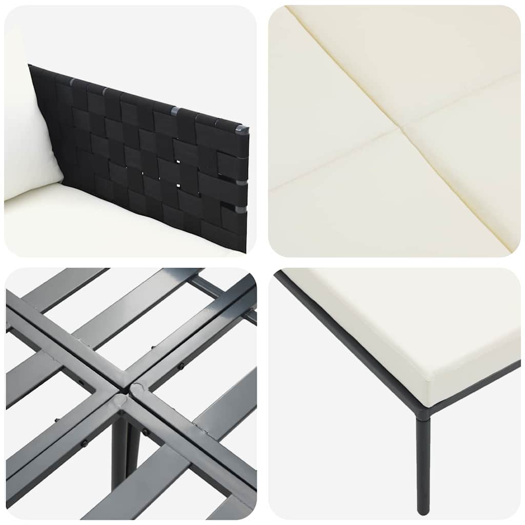 vidaXL Leżak Antracyt 153 x 115 x 69.5 cm Stal malowana proszkowo