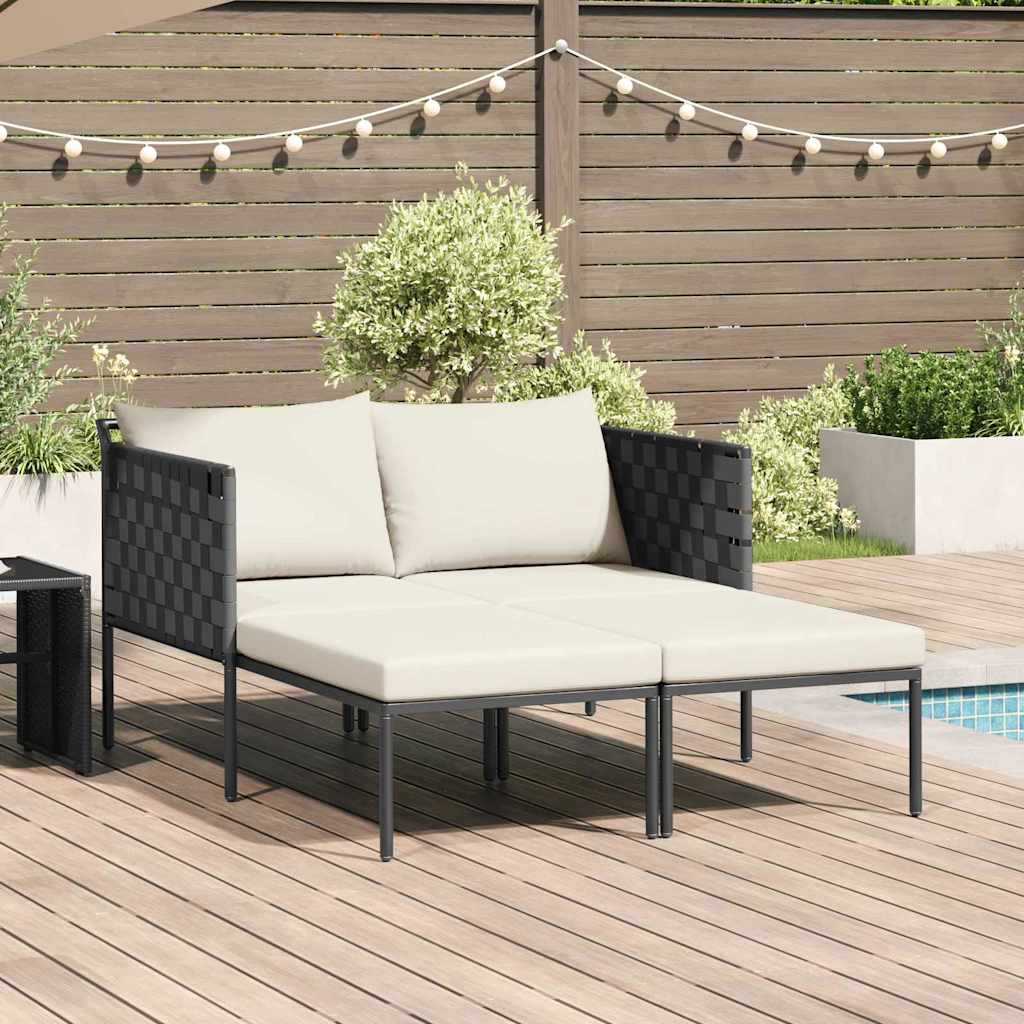 vidaXL Leżak Antracyt 153 x 115 x 69.5 cm Stal malowana proszkowo