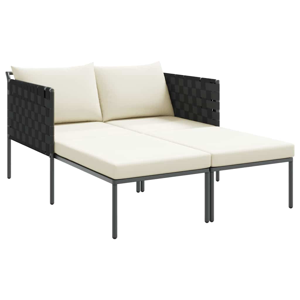 vidaXL Leżak Antracyt 153 x 115 x 69.5 cm Stal malowana proszkowo