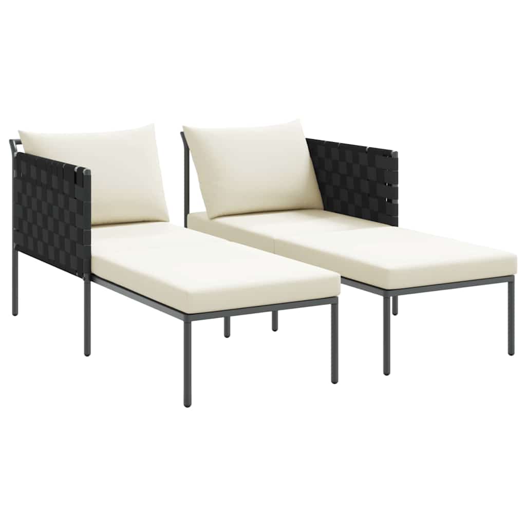 vidaXL Leżak Antracyt 153 x 115 x 69.5 cm Stal malowana proszkowo