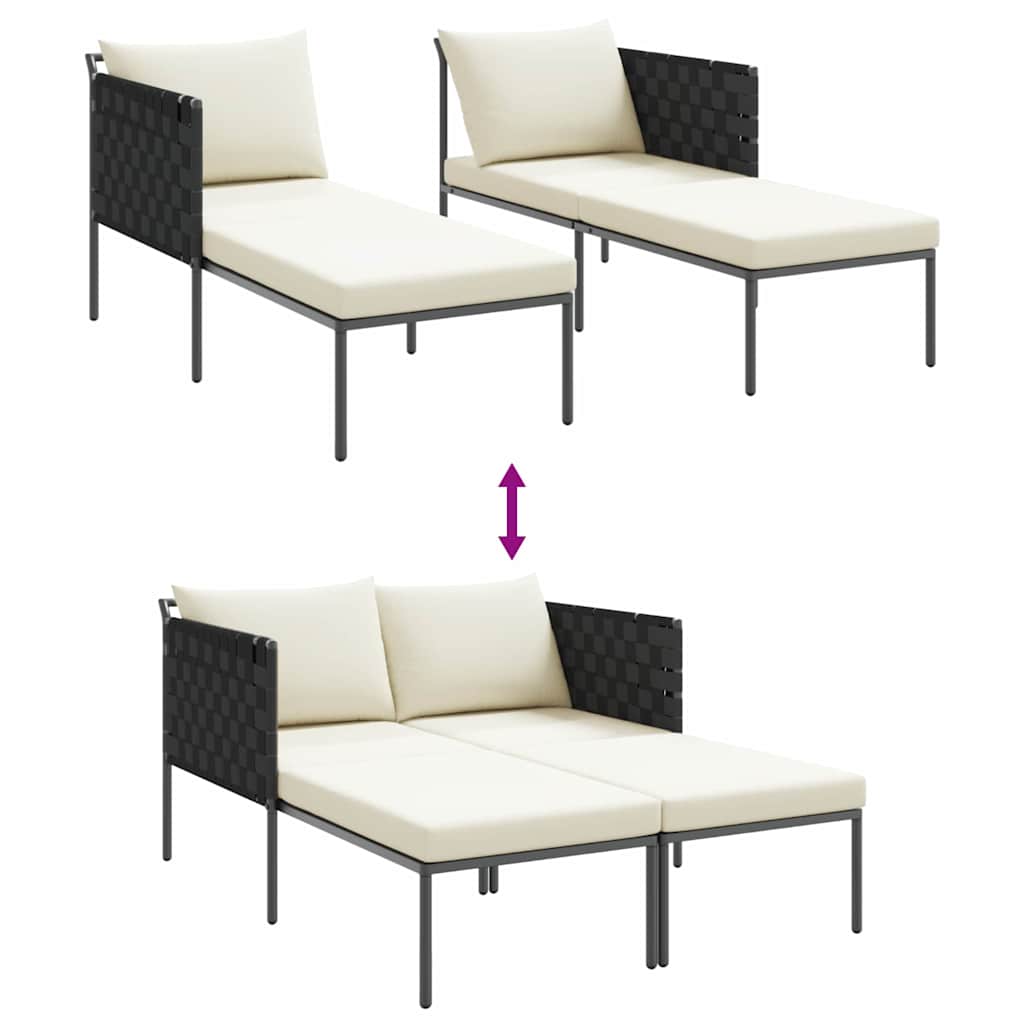 vidaXL Leżak Antracyt 153 x 115 x 69.5 cm Stal malowana proszkowo