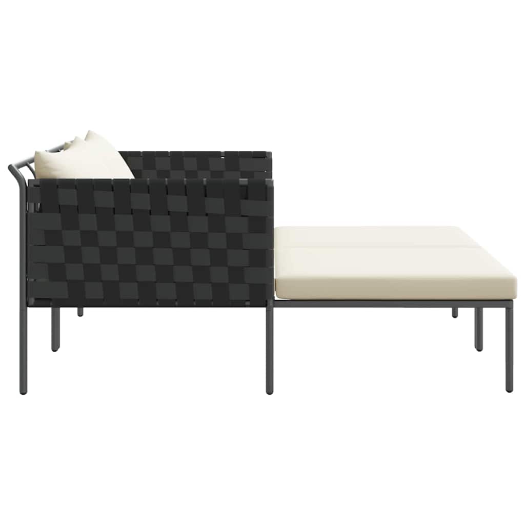vidaXL Leżak Antracyt 153 x 115 x 69.5 cm Stal malowana proszkowo