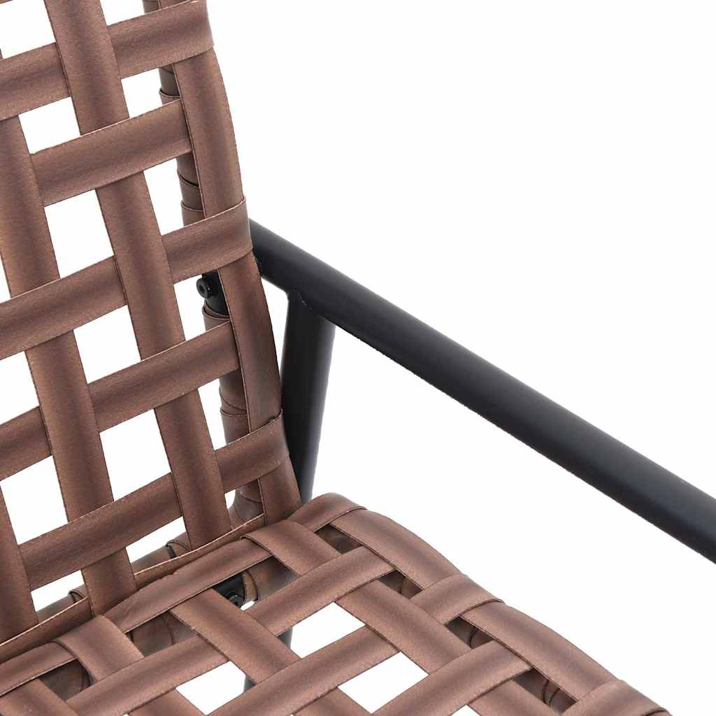 vidaXL Krzesło Ogrodowe 2 pcs Brązowy 78 x 55,5 x 75,5 cm polirattan