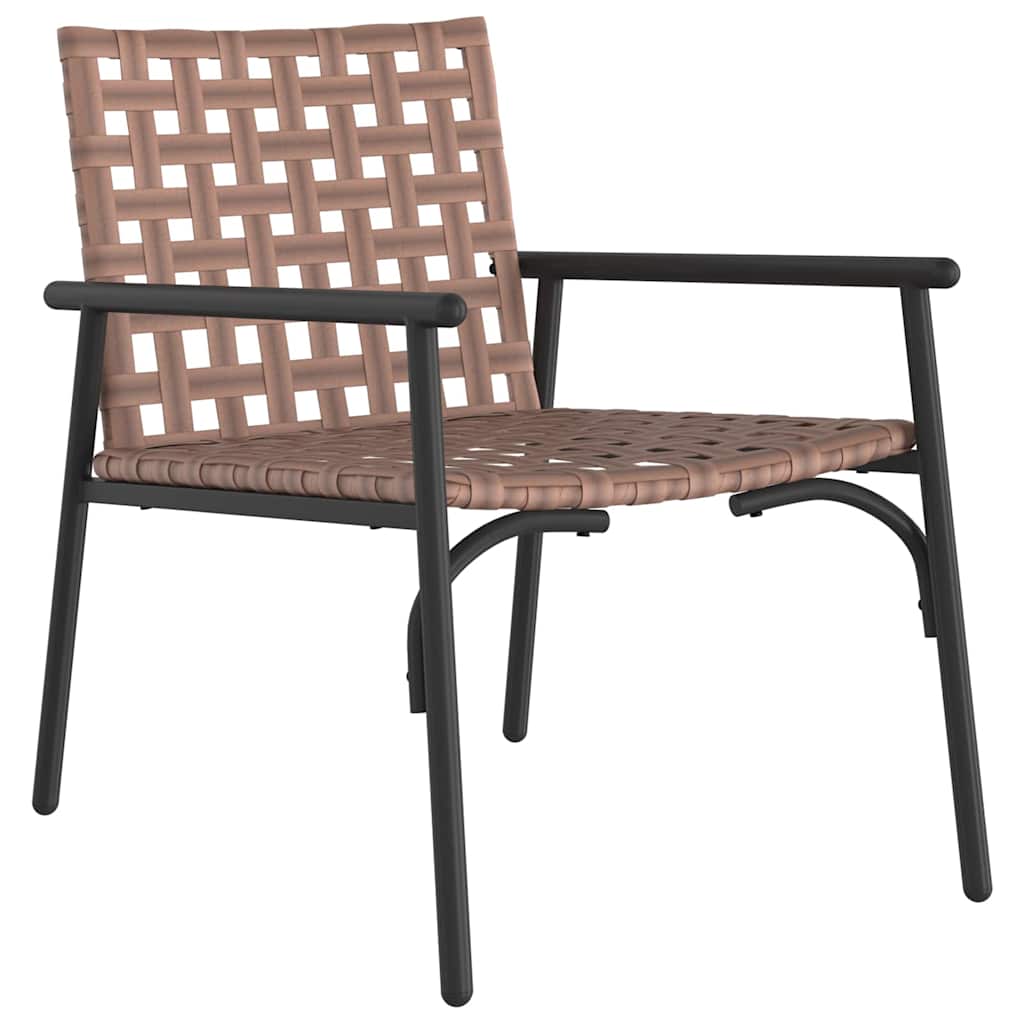 vidaXL Krzesło Ogrodowe 2 pcs Brązowy 78 x 55,5 x 75,5 cm polirattan