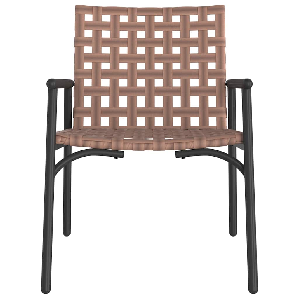 vidaXL Krzesło Ogrodowe 2 pcs Brązowy 78 x 55,5 x 75,5 cm polirattan