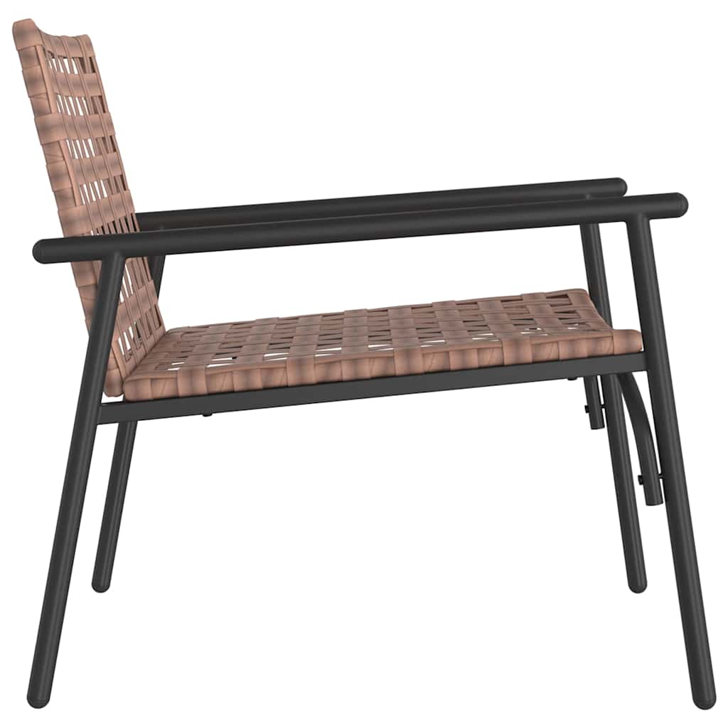 vidaXL Krzesło Ogrodowe 2 pcs Brązowy 78 x 55,5 x 75,5 cm polirattan