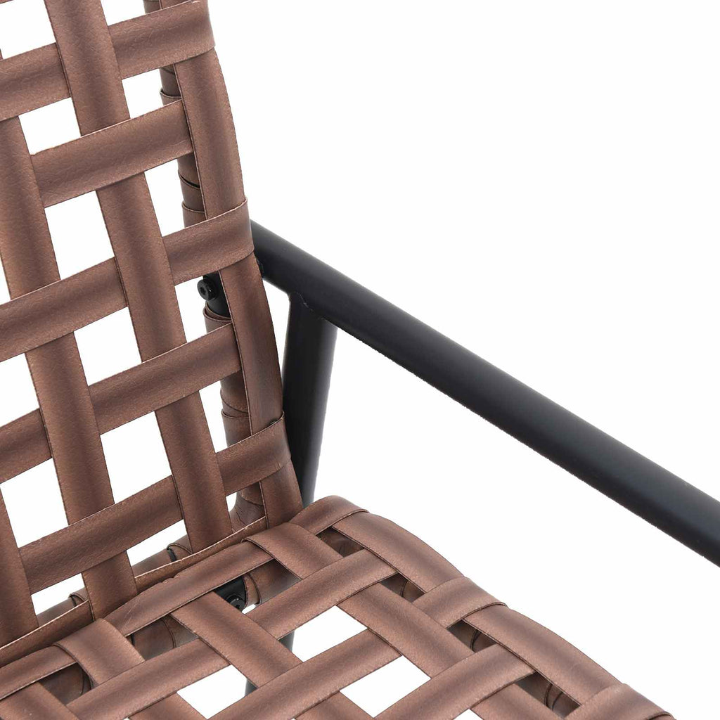 vidaXL Krzesło Ogrodowe Brązowy 110,5 x 79 x 75,5 cm polirattan