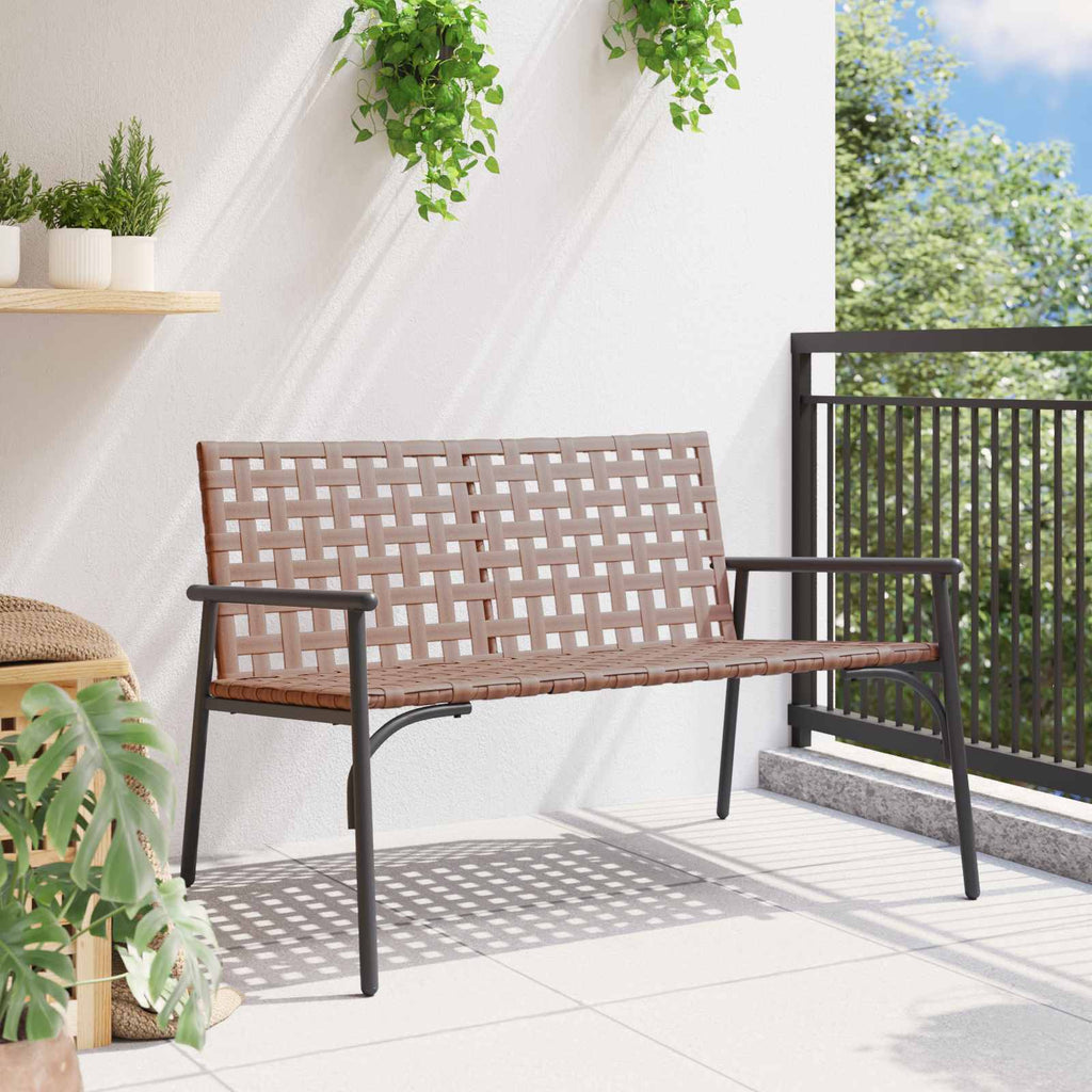 vidaXL Krzesło Ogrodowe Brązowy 110,5 x 79 x 75,5 cm polirattan