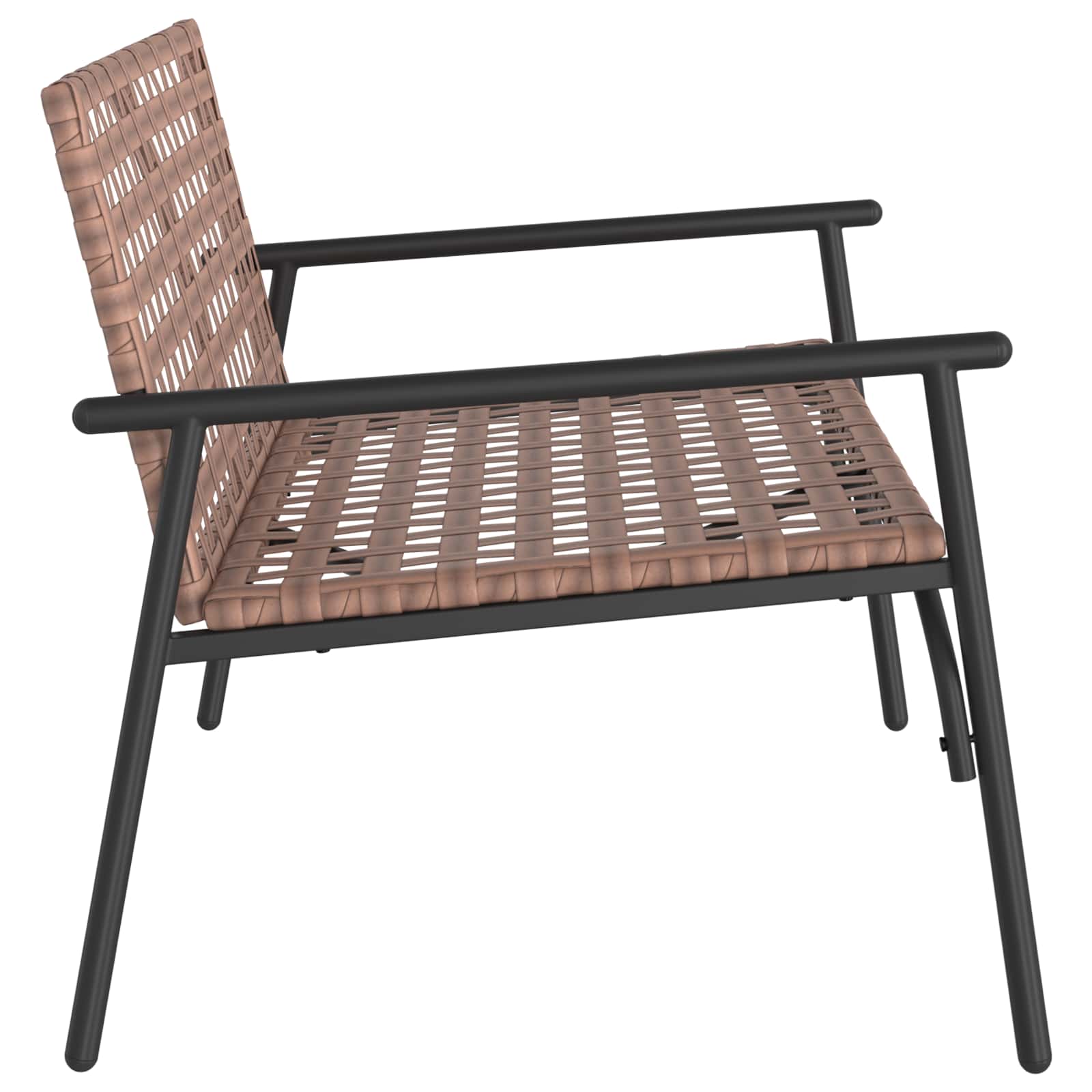 vidaXL Krzesło Ogrodowe Brązowy 110,5 x 79 x 75,5 cm polirattan