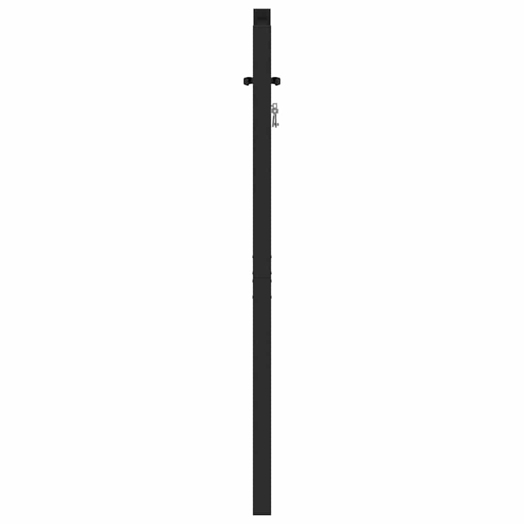 vidaXL Brama ogrodowa zamykana na klucz, czarna, 100x120cm, aluminiowa