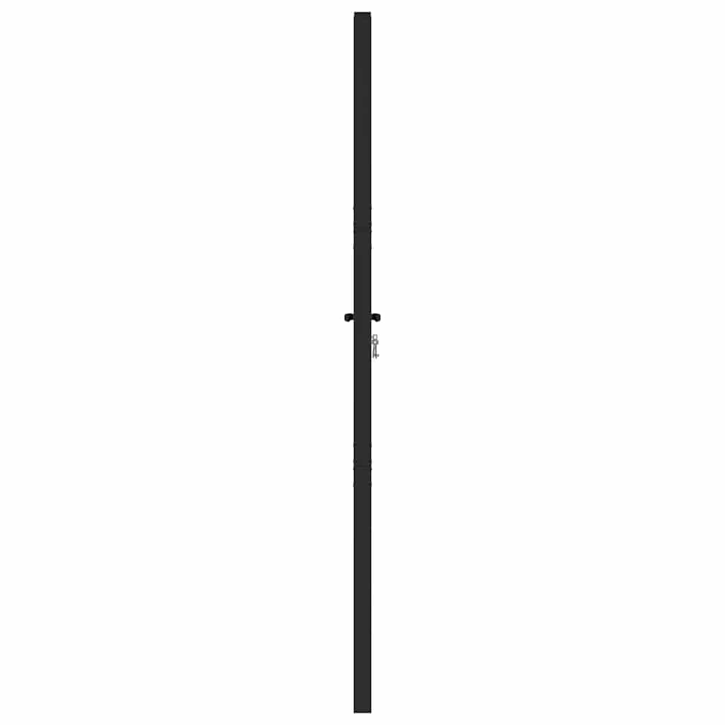 vidaXL Brama ogrodowa zamykana na klucz, czarna, 100x180cm, aluminiowa