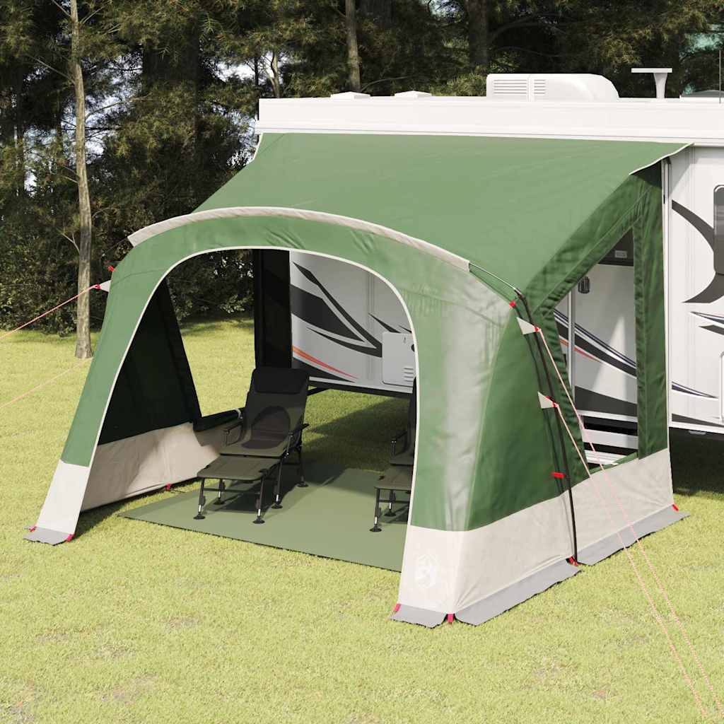 vidaXL Namiot karawana dla 5 osób 5-osobowy 410 x 275 x 245 cm Zielony