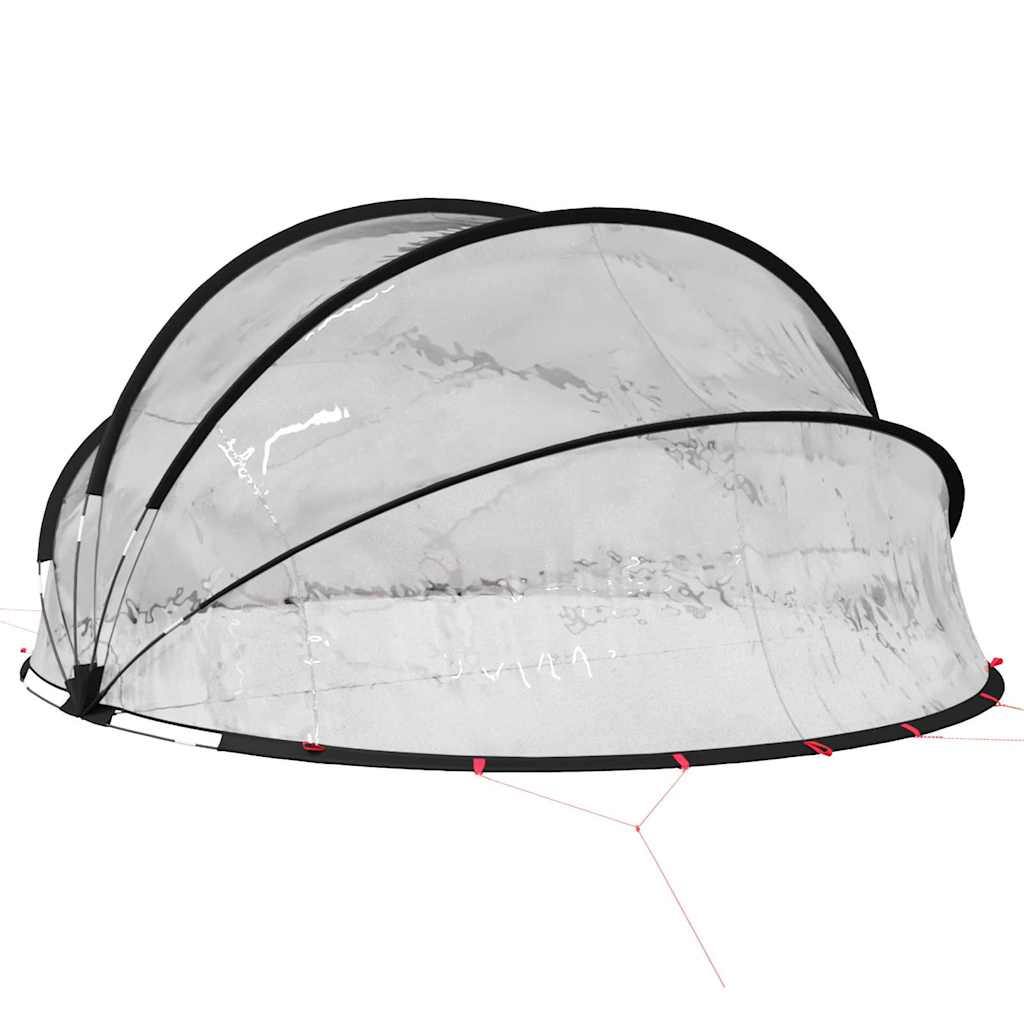 vidaXL Kopuła basenowa 336 x 322 x 160 cm PVC przezroczysty