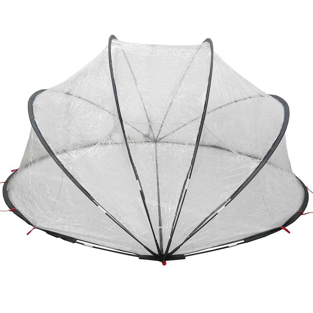 vidaXL Kopuła basenowa 336 x 322 x 160 cm PVC przezroczysty