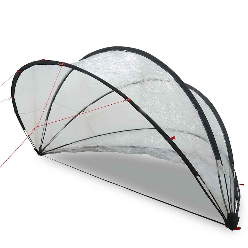vidaXL Kopuła basenowa 336 x 322 x 160 cm PVC przezroczysty