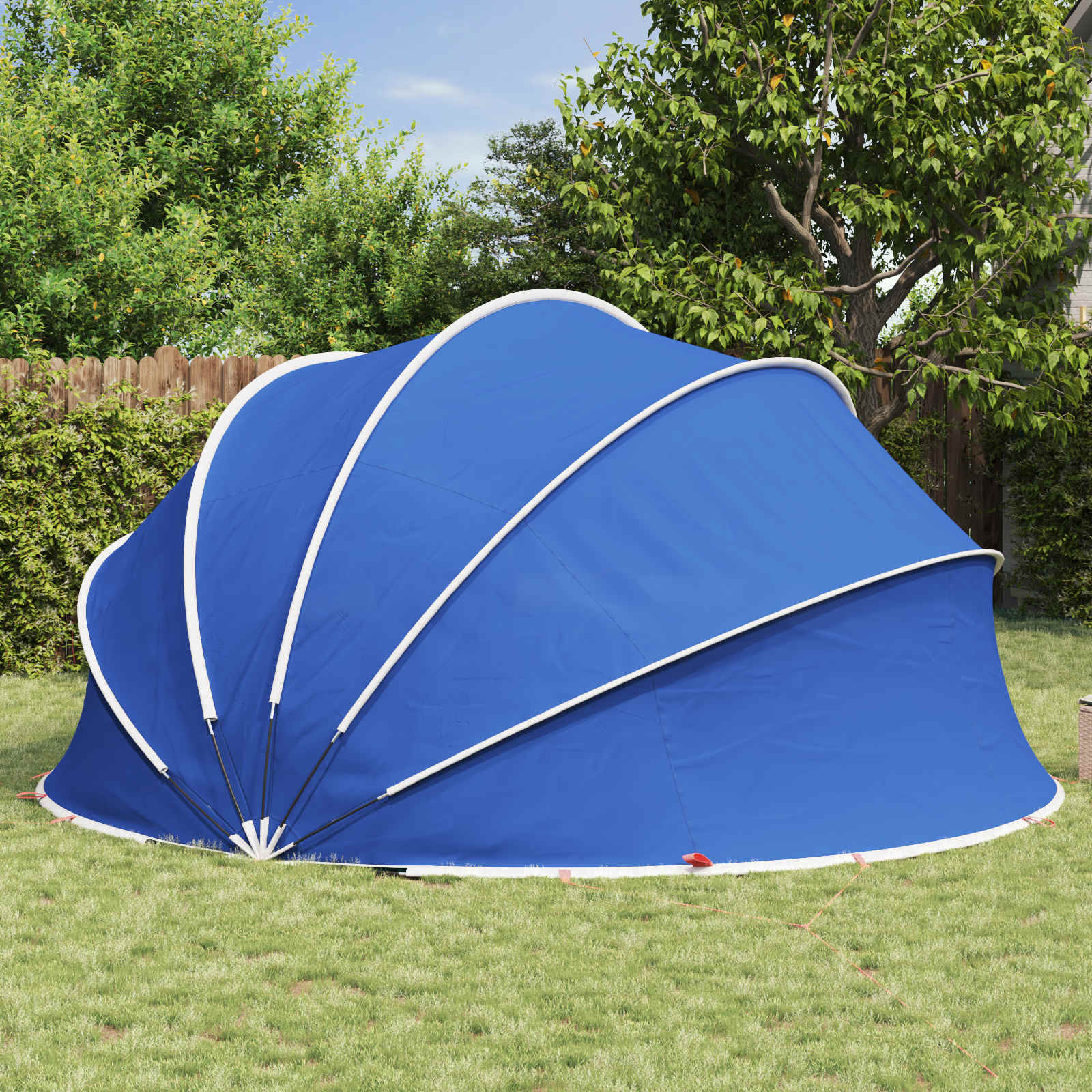 vidaXL Kopuła basenowa 472 x 460 x 229 cm Poliester 185T z powłoką PU