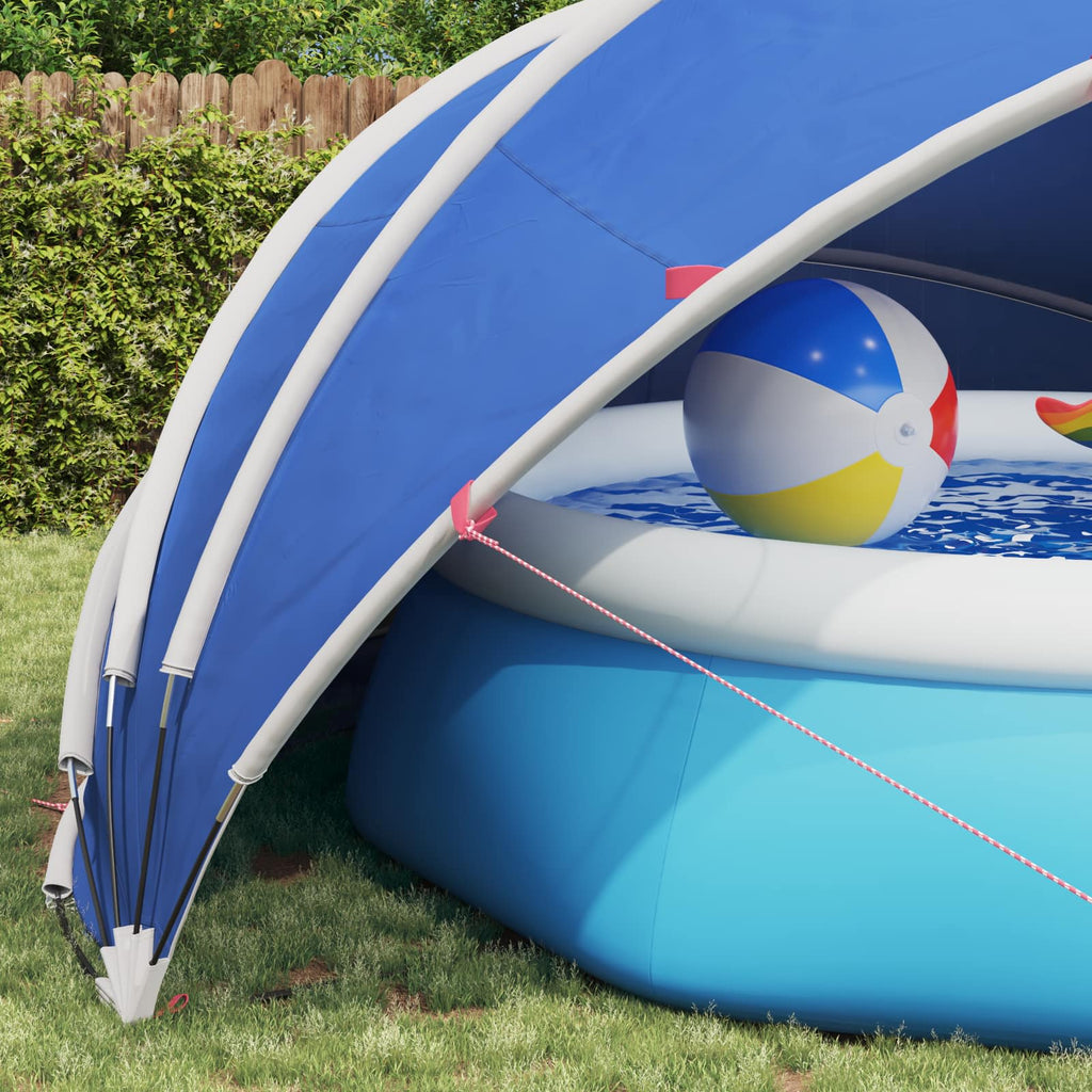vidaXL Kopuła basenowa 500 x 500 x 236 cm Poliester 185T z powłoką PU