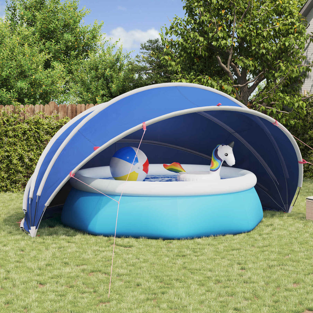 vidaXL Kopuła basenowa 500 x 500 x 236 cm Poliester 185T z powłoką PU