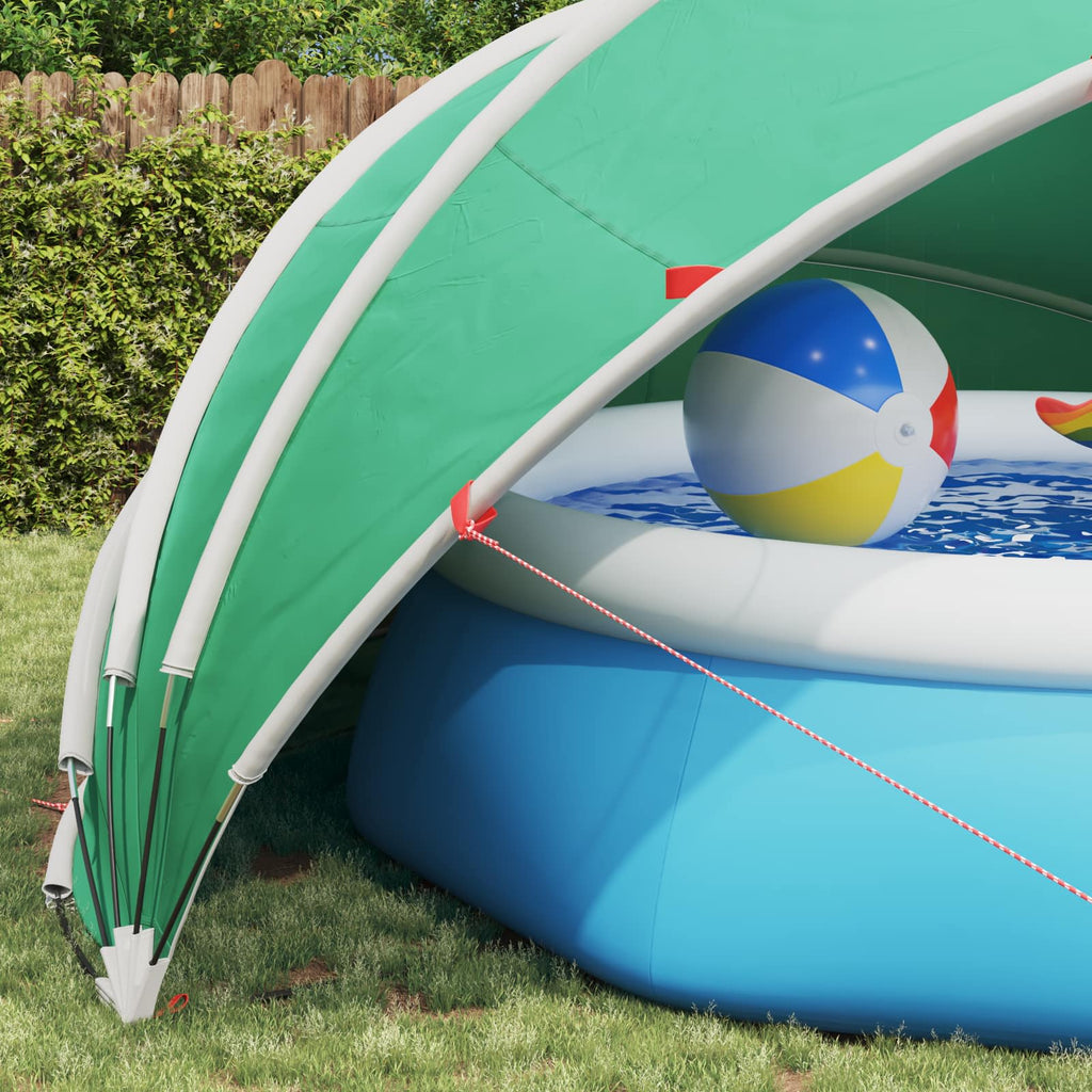 vidaXL Kopuła basenowa 500 x 500 x 236 cm Poliester 185T z powłoką PU