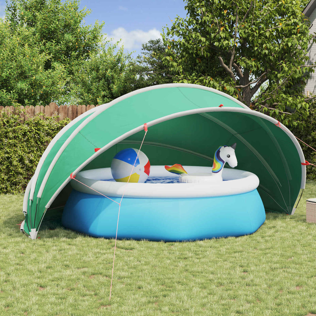 vidaXL Kopuła basenowa 500 x 500 x 236 cm Poliester 185T z powłoką PU