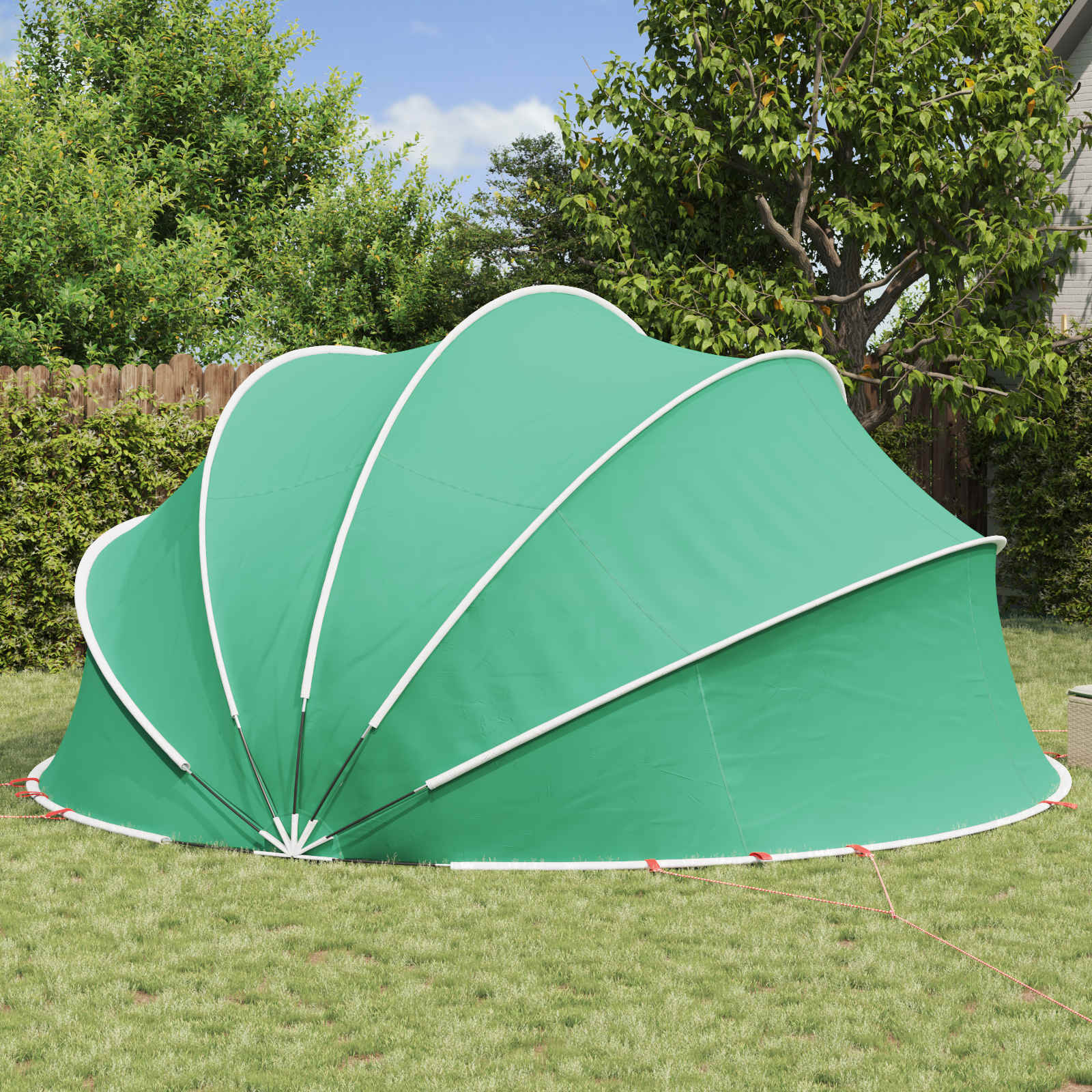 vidaXL Kopuła basenowa 500 x 500 x 236 cm Poliester 185T z powłoką PU