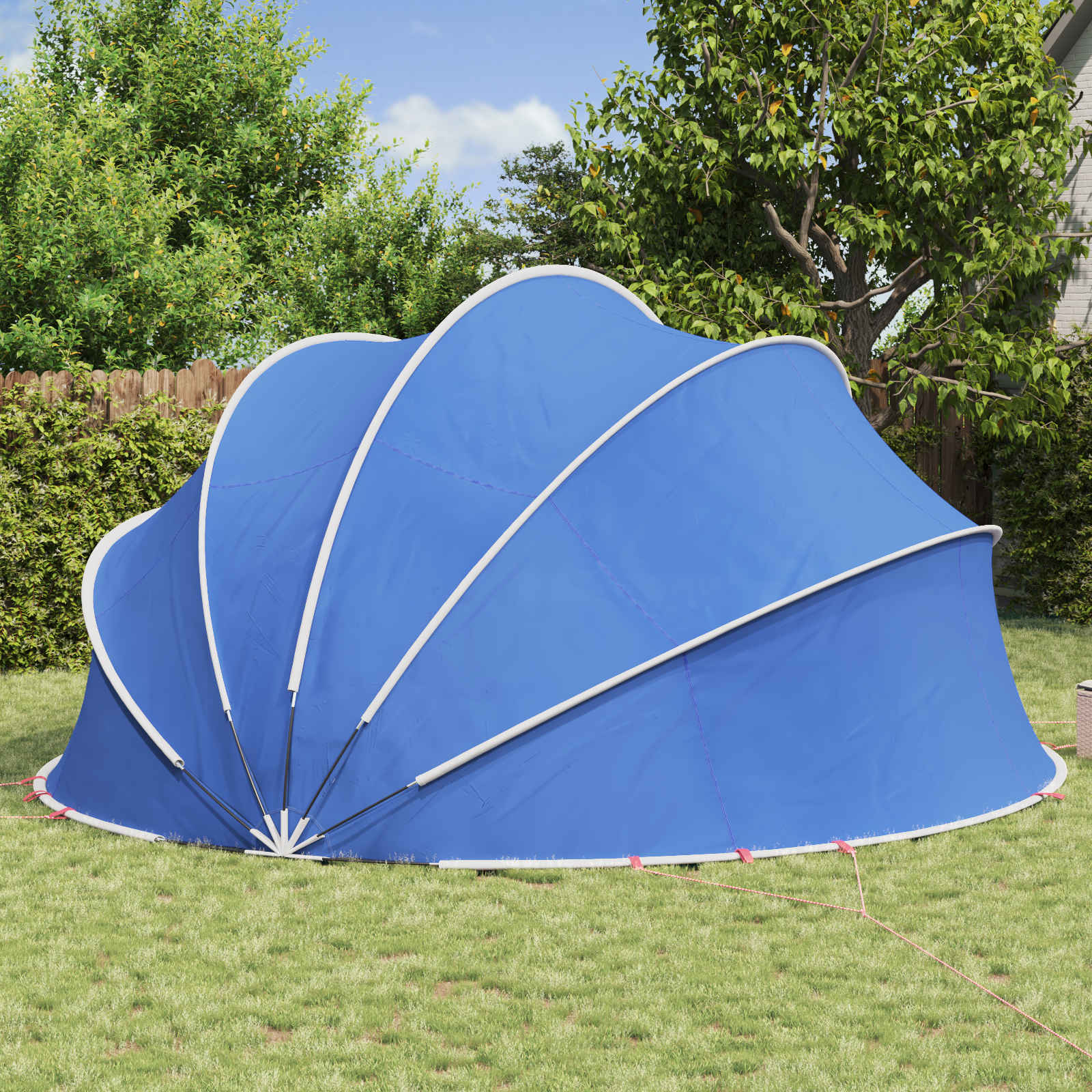 vidaXL Kopuła basenowa 546 x 516 x 250 cm Poliester 185T z powłoką PU