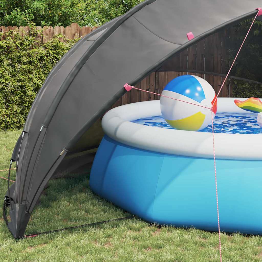 vidaXL Kopuła basenowa 546 x 516 x 250 cm Poliester 185T z powłoką PU