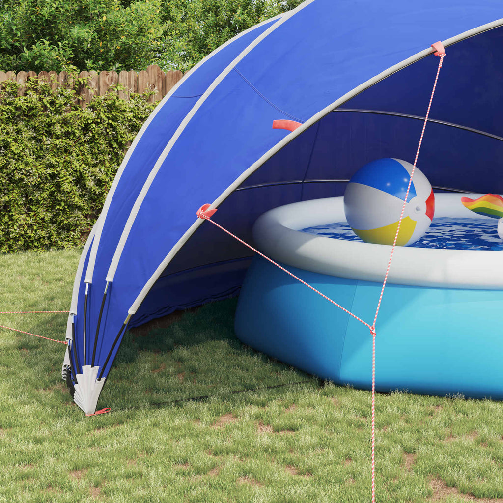 vidaXL Kopuła basenowa 592 x 590 x 275 cm Poliester 185T z powłoką PU