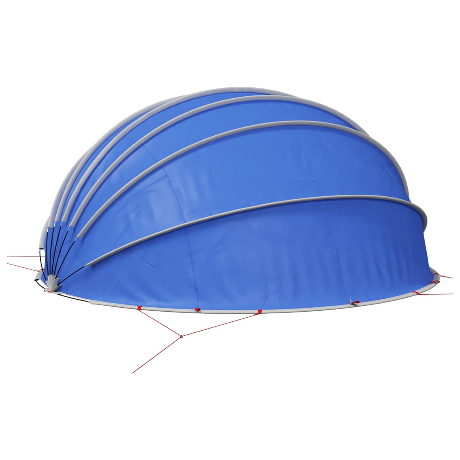 vidaXL Kopuła basenowa 592 x 590 x 275 cm Poliester 185T z powłoką PU