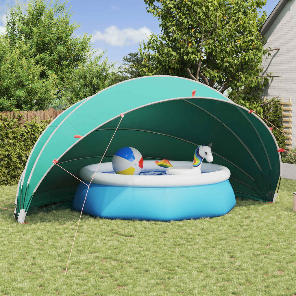 vidaXL Kopuła basenowa 592 x 590 x 275 cm Poliester 185T z powłoką PU