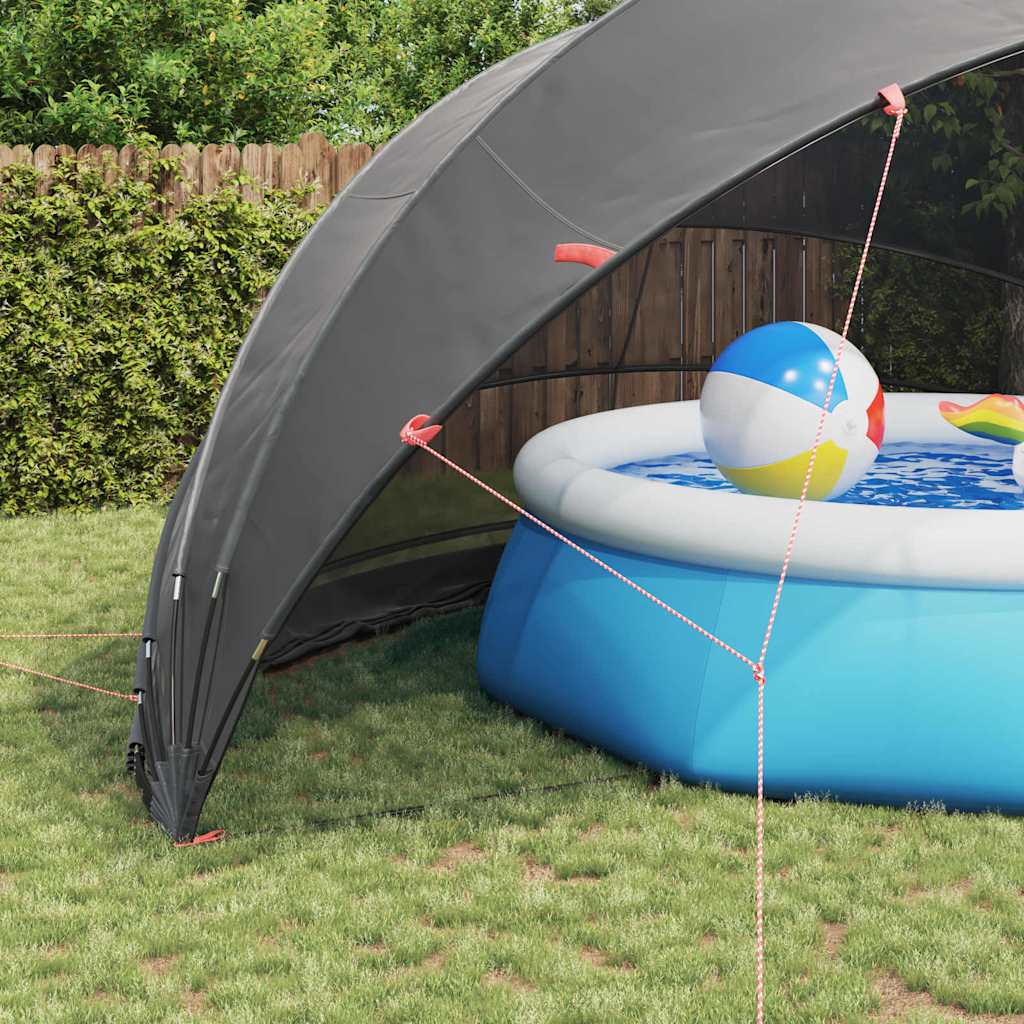 vidaXL Kopuła basenowa 592 x 590 x 275 cm Poliester 185T z powłoką PU