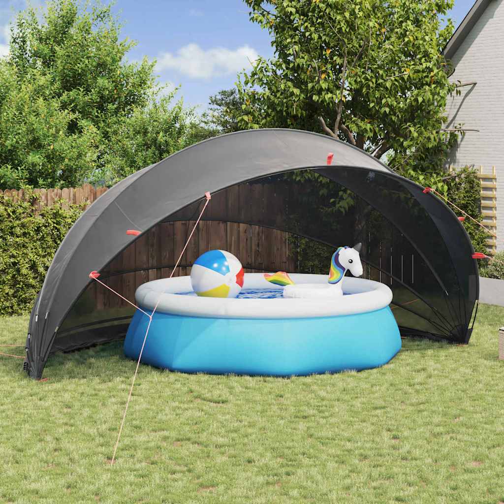 vidaXL Kopuła basenowa 592 x 590 x 275 cm Poliester 185T z powłoką PU