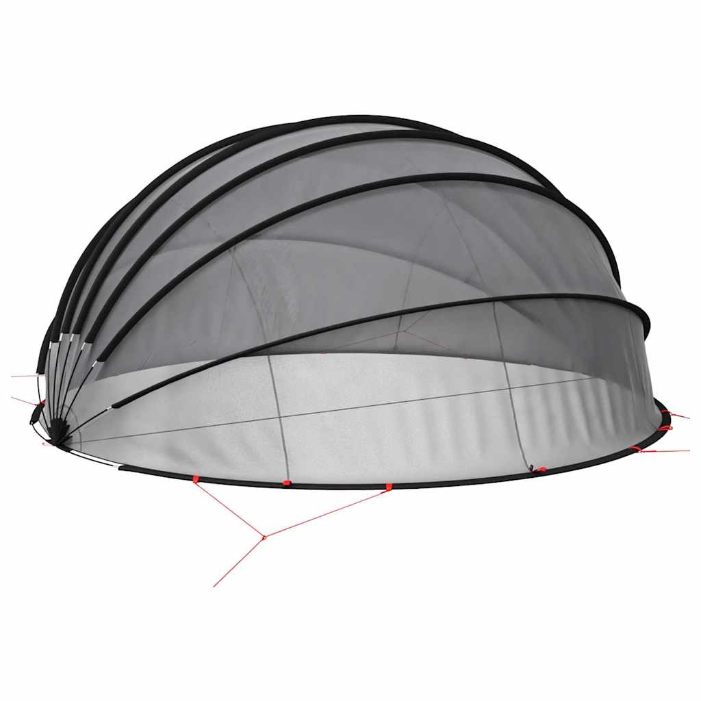 vidaXL Kopuła basenowa 592 x 590 x 275 cm Poliester 185T z powłoką PU