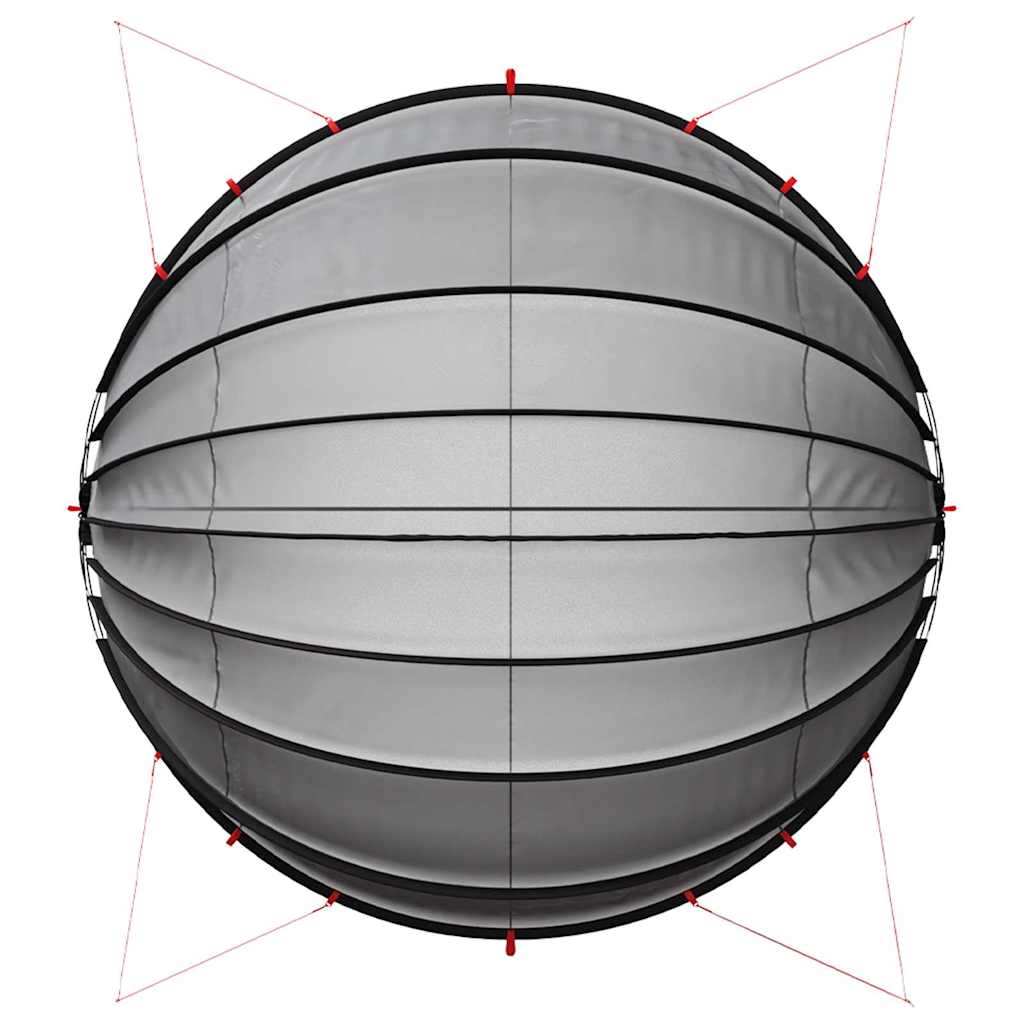 vidaXL Kopuła basenowa 592 x 590 x 275 cm Poliester 185T z powłoką PU