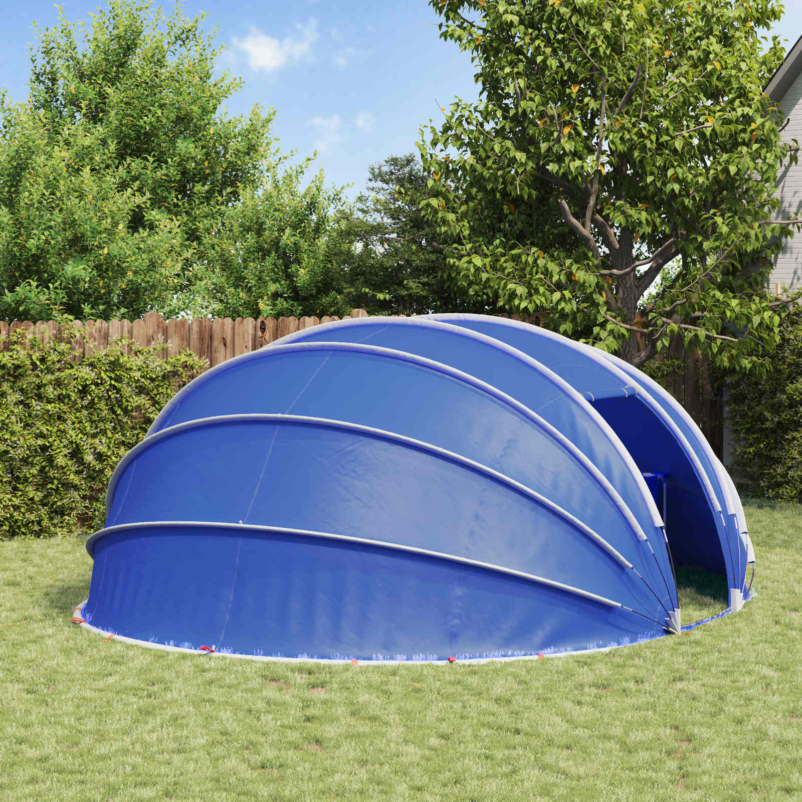 vidaXL Namiot basenowy 538 x 440 x 204 cm Poliester 185T z powłoką PU