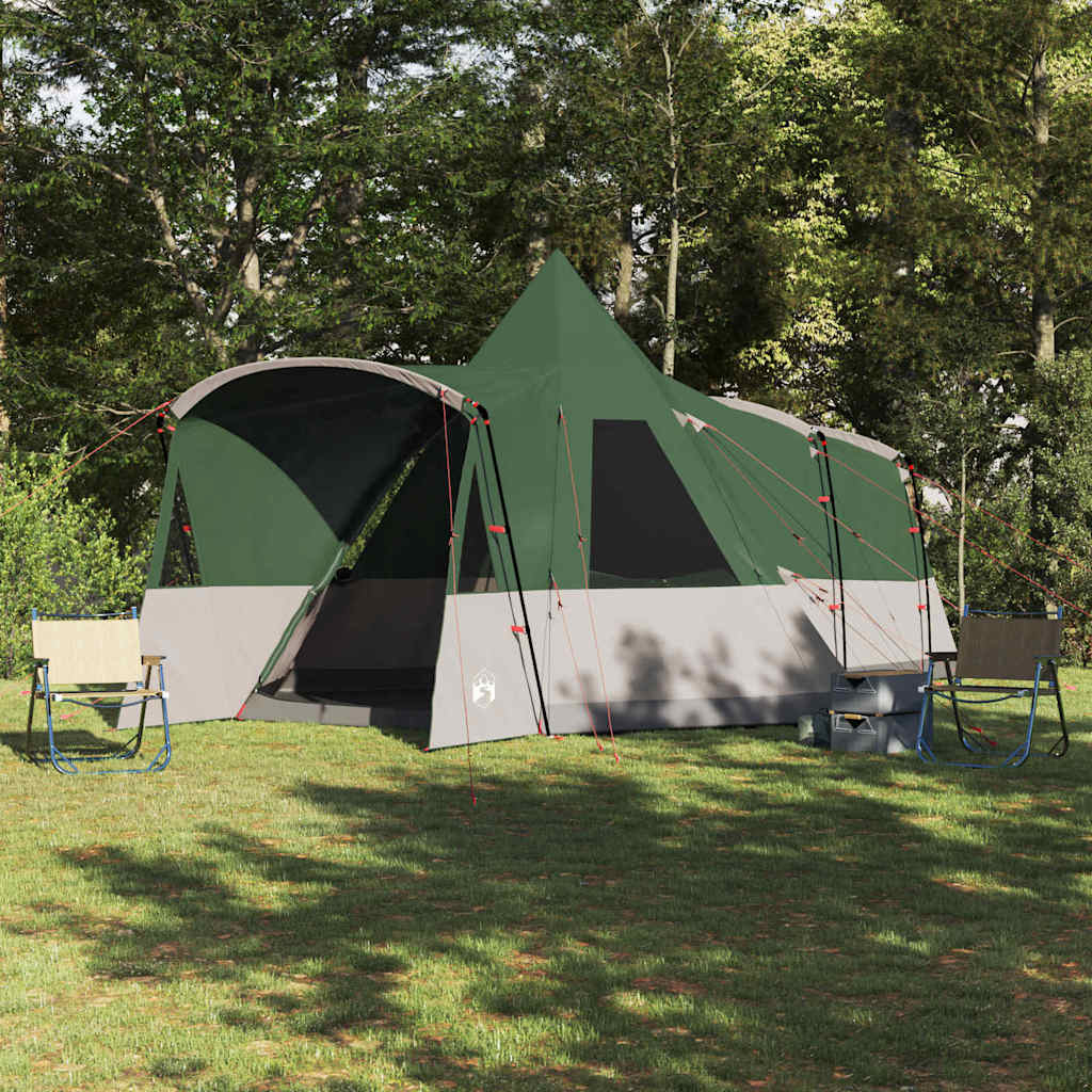 vidaXL Namiot Teepee dla 8 osób z dachem Zielony 720 x 465 x 295 cm