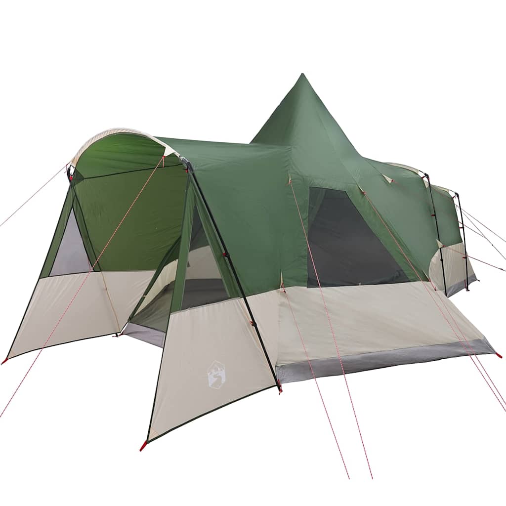 vidaXL Namiot Teepee dla 8 osób z dachem Zielony 720 x 465 x 295 cm