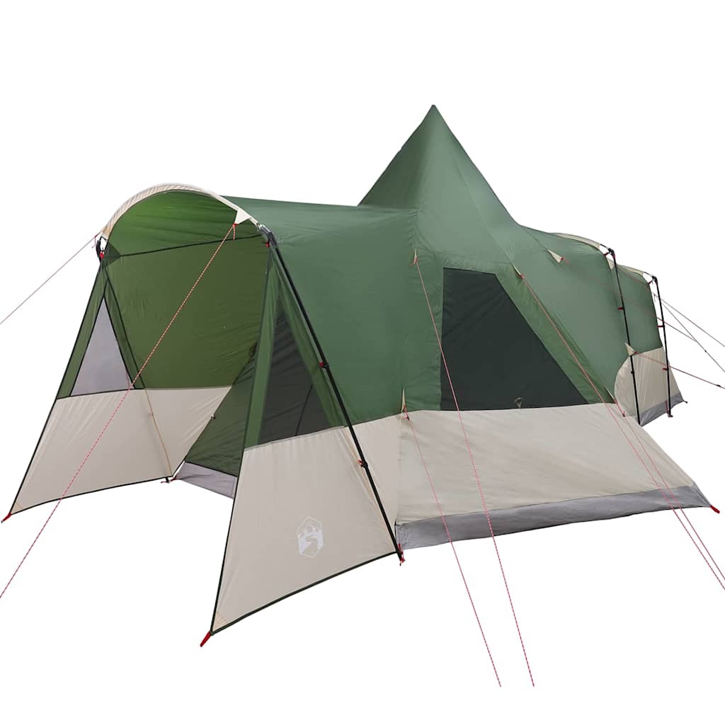 vidaXL Namiot Teepee dla 8 osób z dachem Zielony 720 x 465 x 295 cm